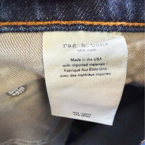 Rag & Bone Cambria Cutoff Denim Shorts Size 26 Button Fly Raw Hem - Picture 6 of 6